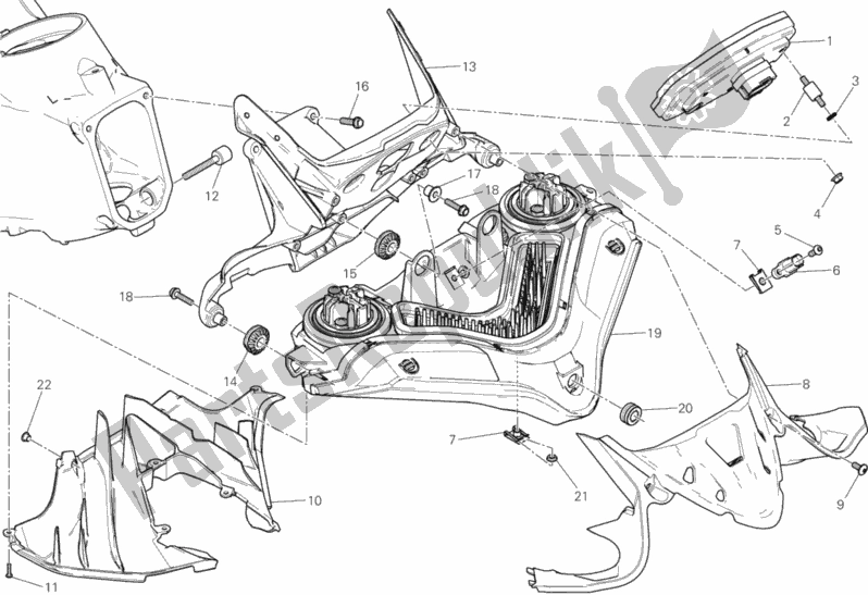 Todas las partes para Fanale Anteriore E Cruscotto de Ducati Superbike 1199 Panigale S ABS Brasil 2015